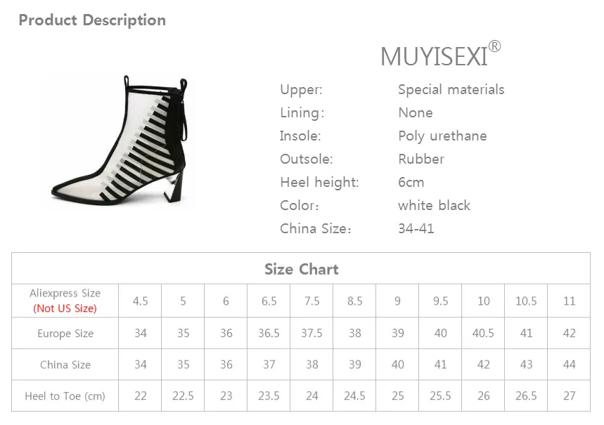 Summer Boots Breathable Mesh Pointed Toe Short Booties Fashion Women Pumps 6 cm High Heels Spring White Black HL143 MUYISEXI