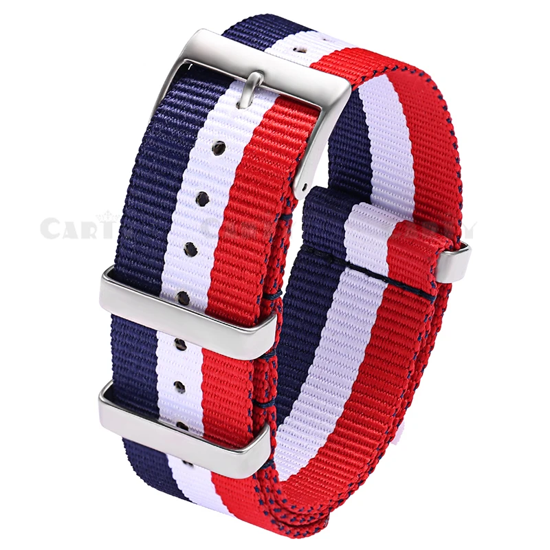 

New 20 22mm Men Women Nylon High Quality Stainless Steel Buckle Watchband for Brand Watch Sport Army Watch Nato Zulu Strap Blue