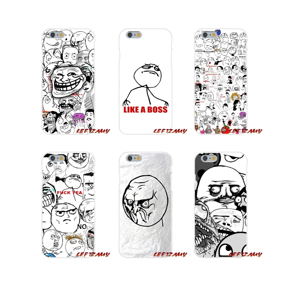 Аксессуары для телефона Rage Comics Face Meme чехлы телефонов Huawei P Smart Mate Y6 Pro P8 P9 P10 Nova P20 Lite