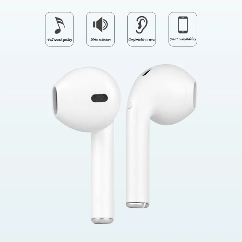 Горячие I7 беспроводные наушники Bluetooth гарнитура стерео в ухо невидимые для iphone 5 6