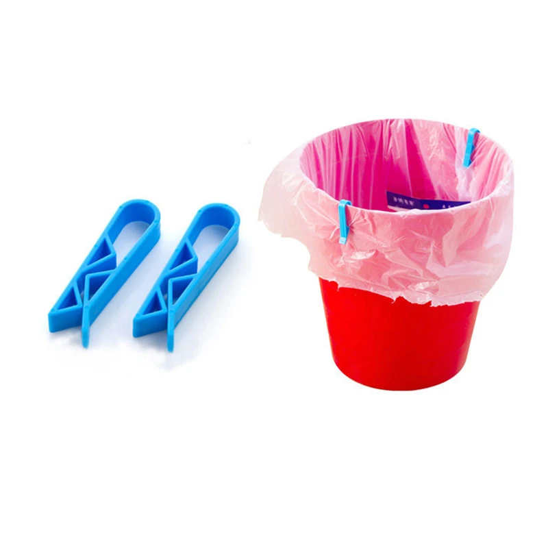 

2Pcs/Lot Universal Trash Bag Fixed Clip Waste Basket Rubbish Bin Household Trash Garbage Can Clamp Bag Clips Free DropShipping