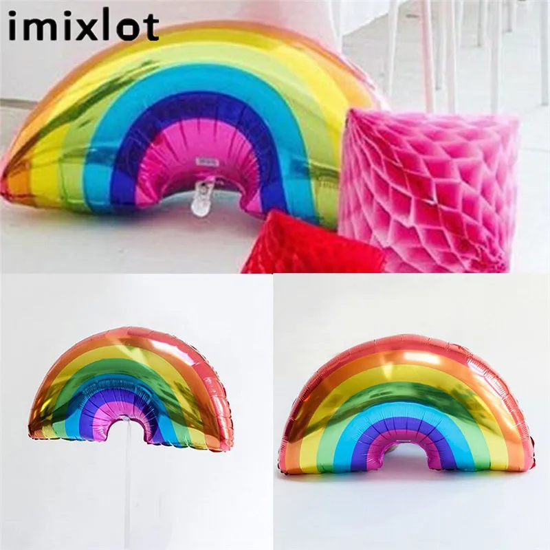 Imixlot Rainbow Unicorn Helium Foil воздушный шарик на день рождения ребенка принадлежности для