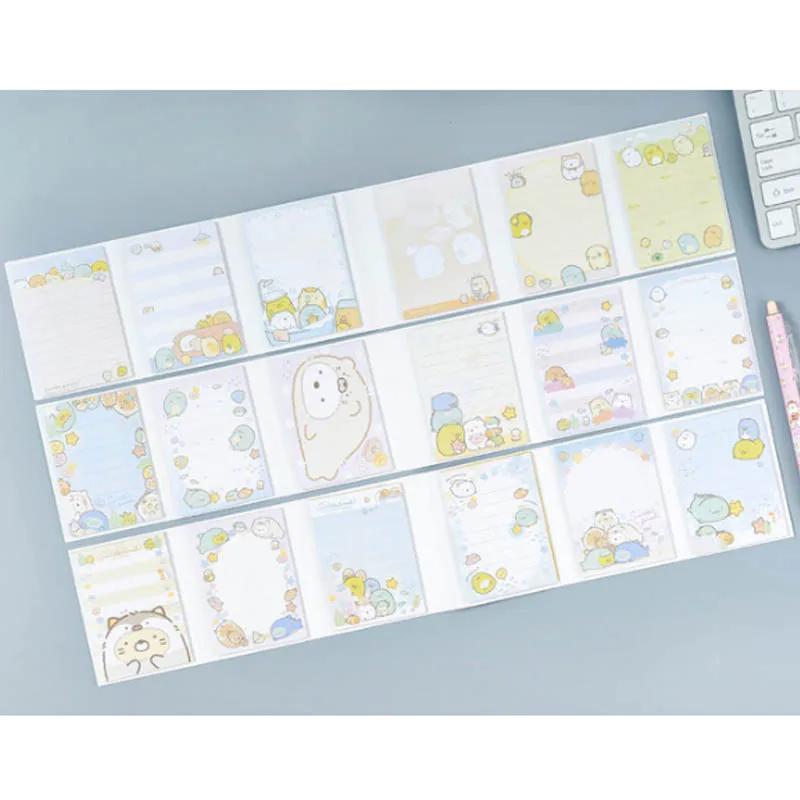 1PC Cute Corner Bio Six Fold Notebook N Times Note Pad Student Gift Stationery Notes Stickers Office&ampSchool Supplies Wholesale |