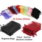 10 шт. 7x9 см x 9 см x 12 см x 10x15 см 13x18 см подарочные мешочки из органзы для свадьбы, Рождества, Ювелирная упаковка Сумки и чехлы на день рождения вечерние поставки