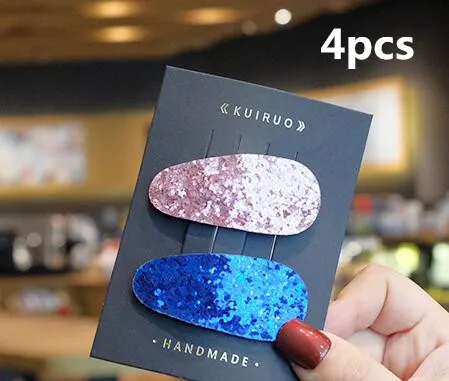 Q-4PCS 6 см, пальто для детей, девочек заколки для волос, нижние юбки цвета радуги с градиентом, заколка для волос, заколка для волос 4/12 шт ручной работы для детей ясельного возраста, аксессуары для волос - Цвет: Q-4PCS