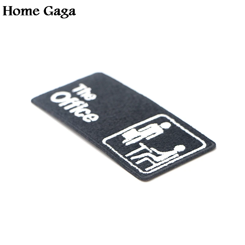 Homegaga офис, ТВ-шоу, нашивки с буквами, сделай сам, вышитые значки, утюг на шитье, для одежды, аппликация, аксессуары, наклейка D1724