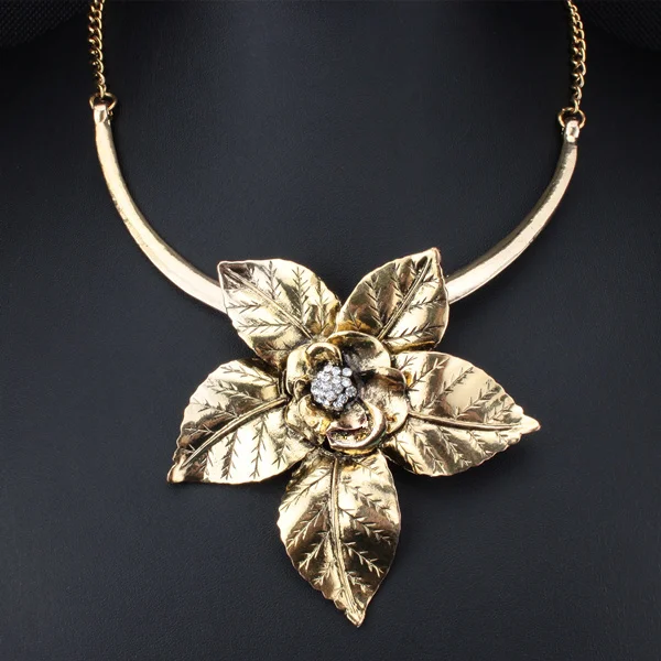 Длинная винтажная подвеска с большим цветком для женщин XLL173 2020|pendants for women|statement
