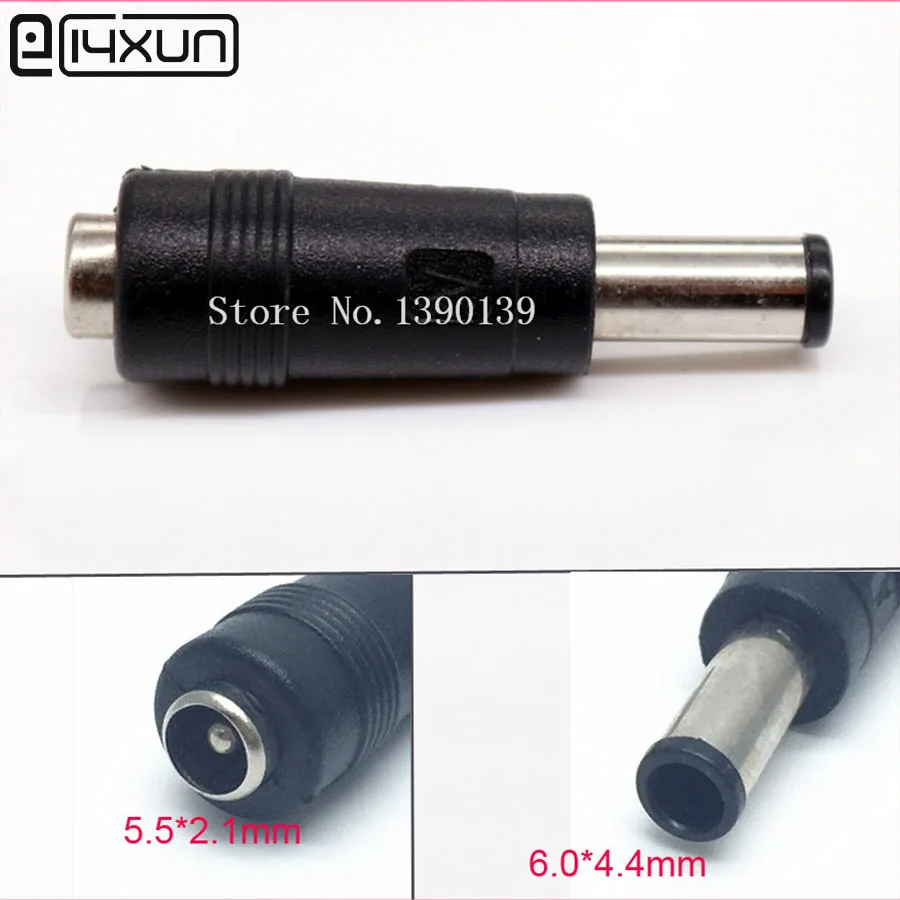 Адаптер питания постоянного тока 5 5x2 1 мм мама к 6 0x4 4 папа|male dc power connector|5.5x2.1 femalemale