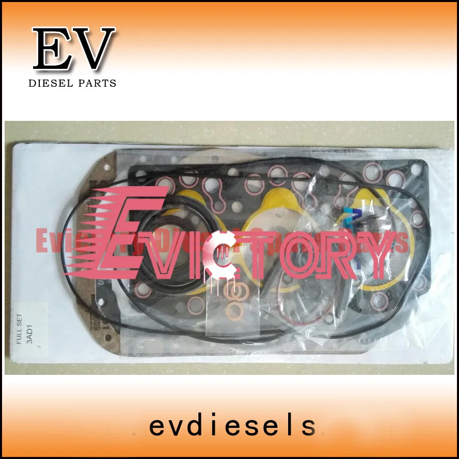 

For Isuzu mini excavator engine repair gasket 3AD1 full gasket kit with cylinder head gasket oil seal