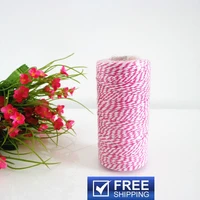 5 spools 110yardspool gift wrap craft divine white and hot pink cotton colored bakers twine pick colors 12 ply cords string