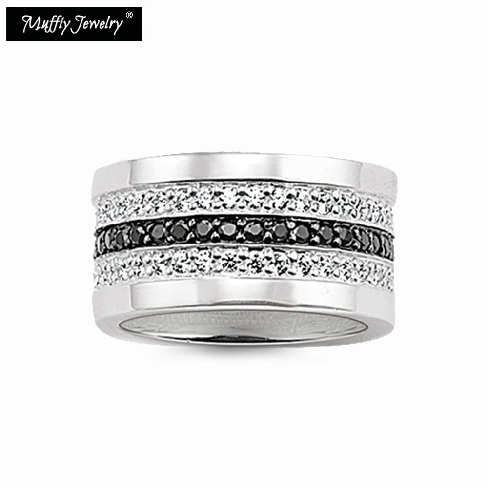 

Enternity кольцо черные и белые Pave Цирконий 925 стерлингового серебра подарок для мужчин и женщин в европейском стиле любовь вечность ювелирные и...