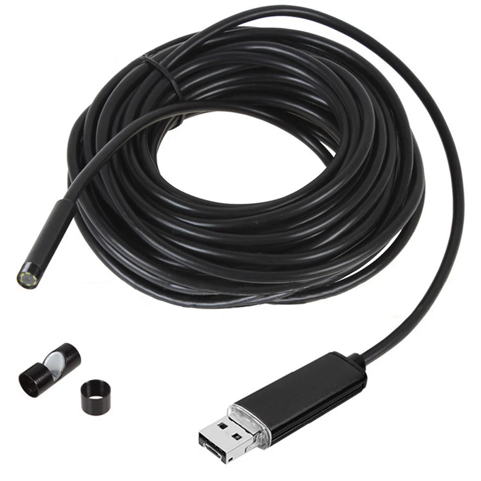 Водонепроницаемый эндоскоп 2 м USB змеиная камера промышленный для ремонта авто