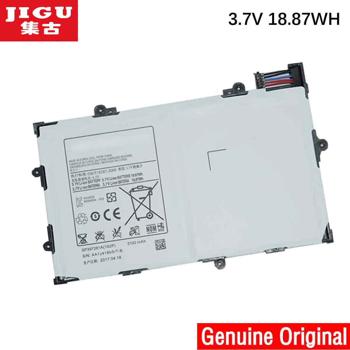 

JIGU Original Laptop Battery SP397281A AA1H823bS/T-B FOR SAMSUNG Galaxy Tab 7.7 P6810 i815 P6800