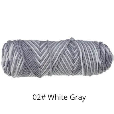White Gray Looen пряжа для вязания крючком ткань шелк Молоко хлопок Толстая Нить пряжа шерсть переплетение иглы Искусство ремесло мягкие Швейные аксессуары - Цвет: White Gray