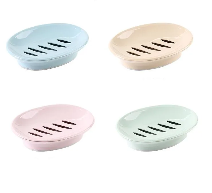 

3 Colors Bathroom Soap Dish Plastic Soap Storage Box Holder Dish Drainer Bathroom Container