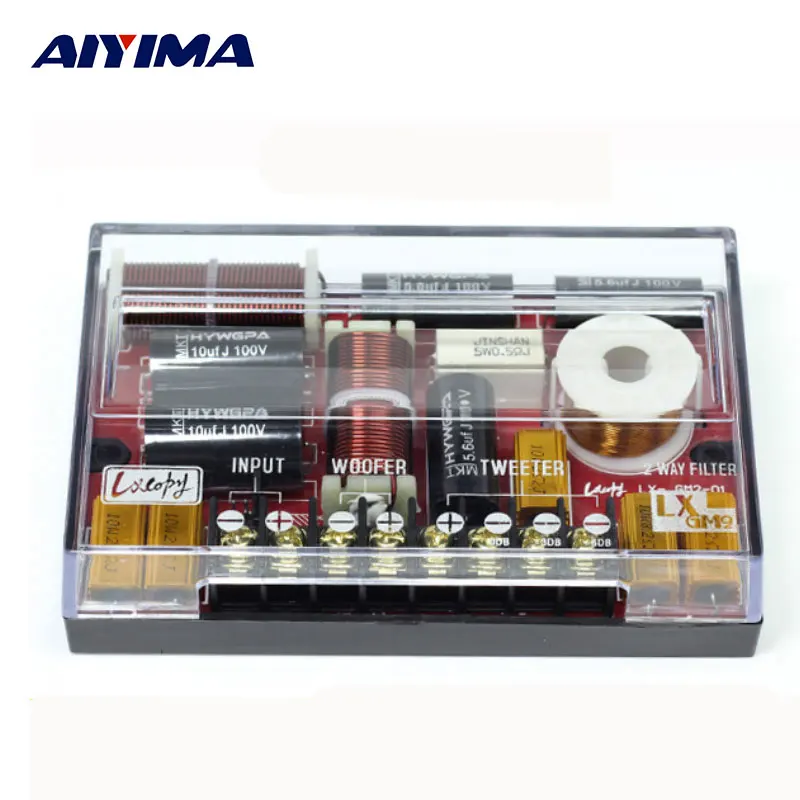 AIYIMA 2 way кроссовер 120 200W твитер басовый сабвуфер 2way делитель частоты энтузиастов DIY