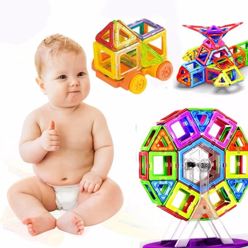 21 97 шт. детские игрушки Обучающие Мини магнитных блоков дизайнер 3D DIY Модели