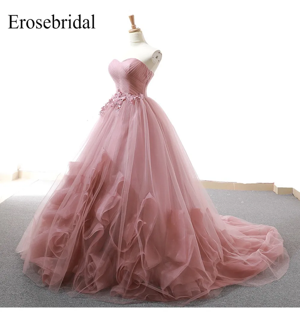 Осень г. бальное платье свадебное Элегантный Милая лиф Белый Кот Vestido De Noiva кружево на спине