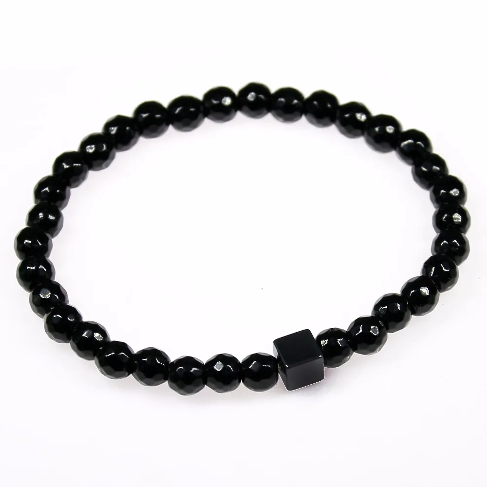 Веревка цепочка с натуральным камнем гематитовые браслеты для женщин и мужчин