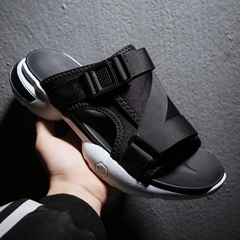 Сандалии мужские для пляжа удобные босоножки Нескользящие мягкая резина тапочки