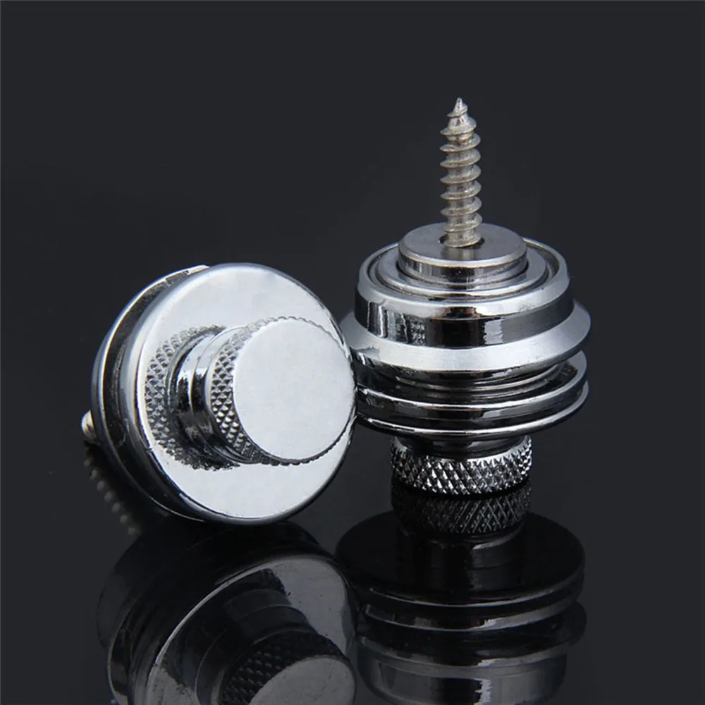 Замок для гитарного ремня металлическая кнопка басов 2 шт.