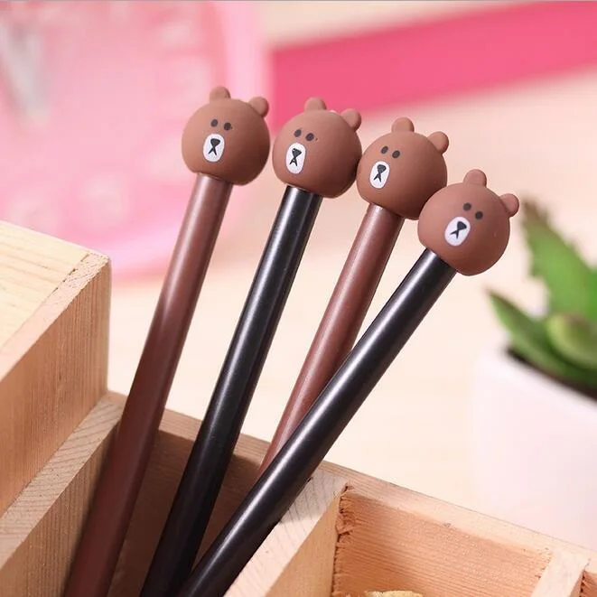 1 шт./лот мультфильм Япония Rilakkuma серия гелевых ручек 0,38 мм с черными чернилами, офисные школьные канцелярские принадлежности