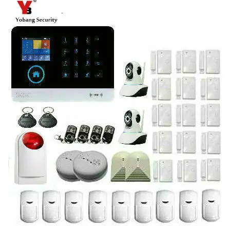 Yobang Security WiFi Alarm System Home GSM GPRS Burglar IOS Android APP Control with Ip camera | Безопасность и защита