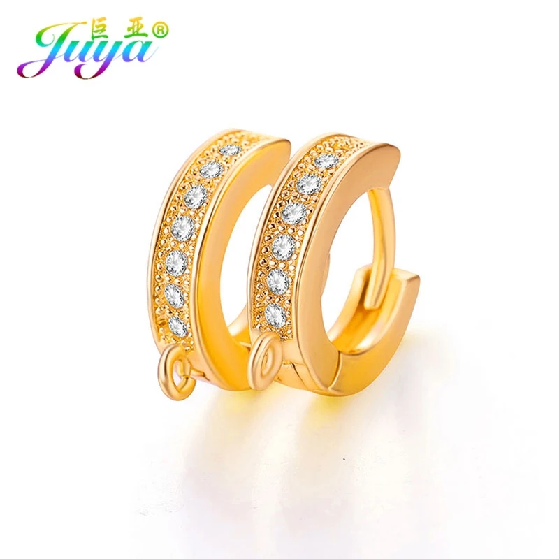 Gold Juya DIY Errings компоненты поставки креативный крепеж основа Серьги Крючки Аксессуары для Модные серьги ювелирных изделий - Цвет: Gold