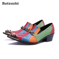 batzuzhi italian type men shoes designers men dress shoes leather business footwear fashion party and wedding shoes high heel