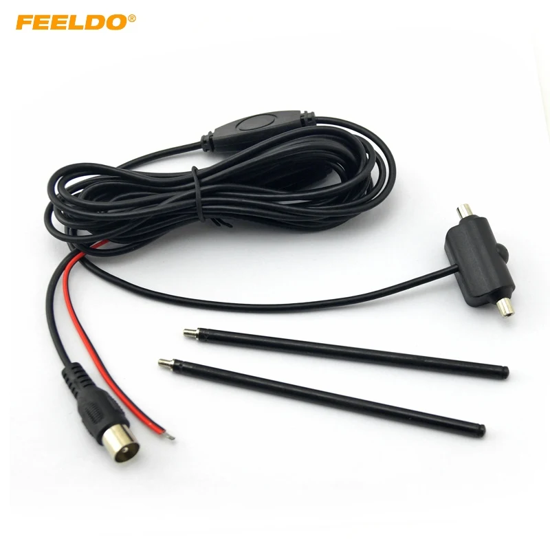 

FEELDO Car IEC Active antenna with built-in amplifier for digital TV #FD-911