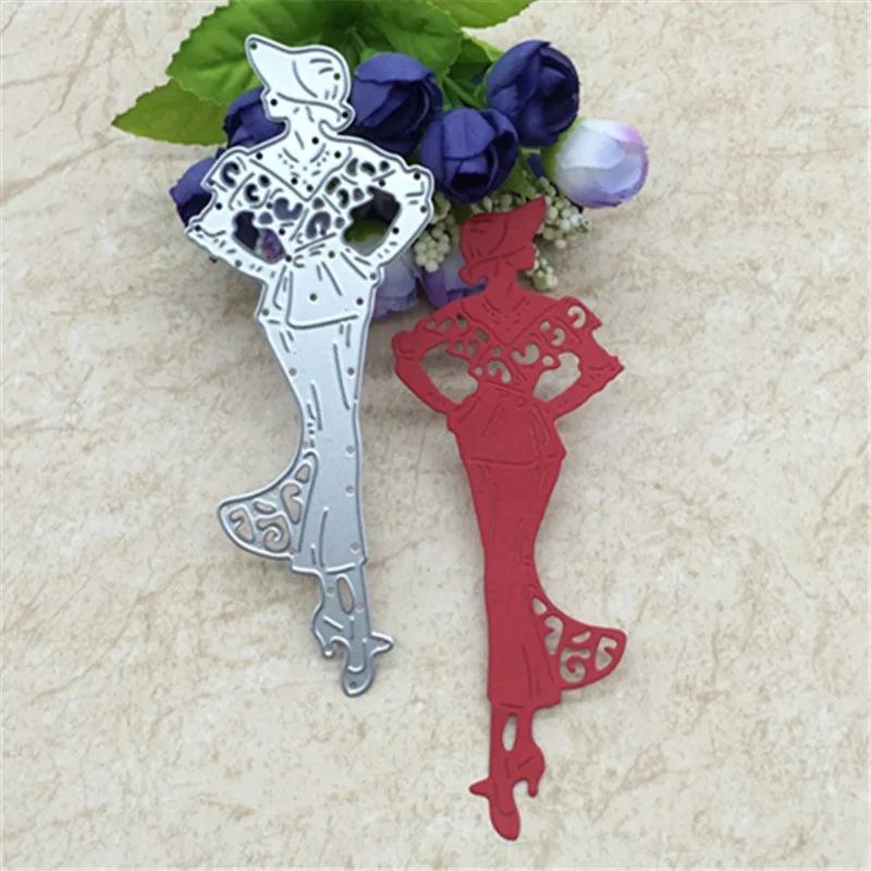 Металлические Вырубные штампы девушка леди модель мода Сделай Сам скребок