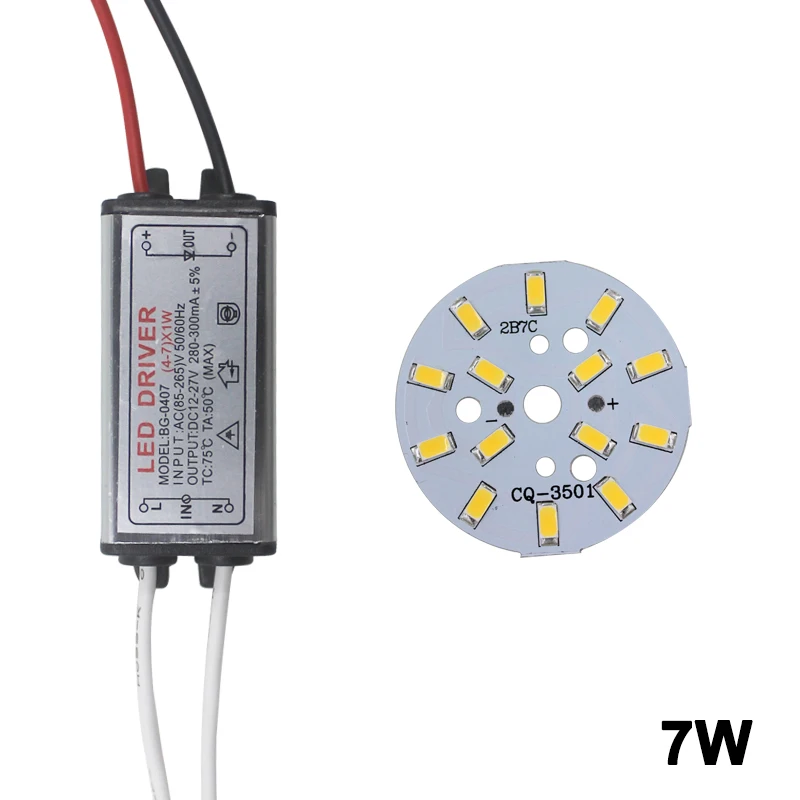 1 комплект 3-12 Вт LED 5730 SMD лампа шарик Холодный/теплый белый водонепроницаемый
