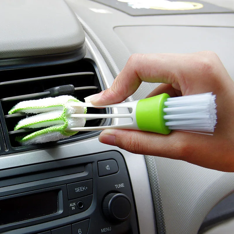 

New Portable Double Ended Car Air Vent Slit Cleaner Brush Dusting Blinds Keyboard Cleaning Brushes Cleaning Car Accessories