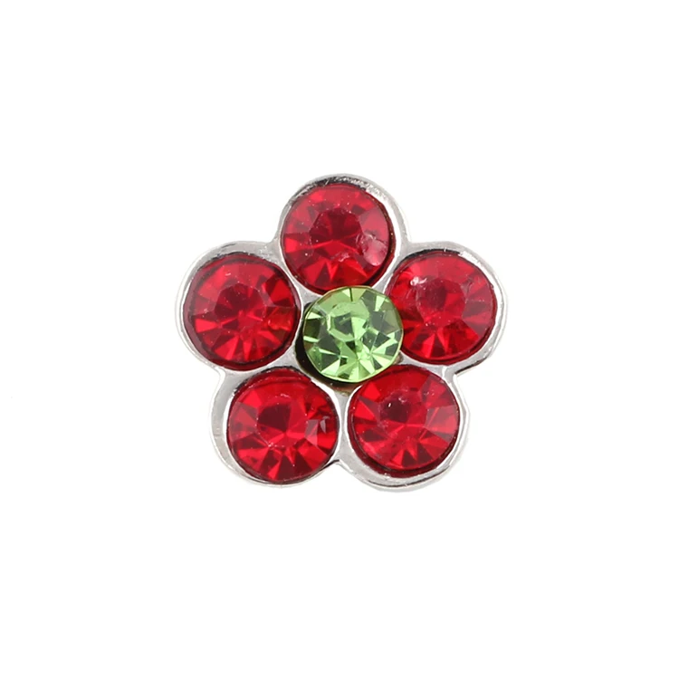 F511 оптовая продажа 20 шт./лот сплав металл кристалл цветок амулеты подходят для