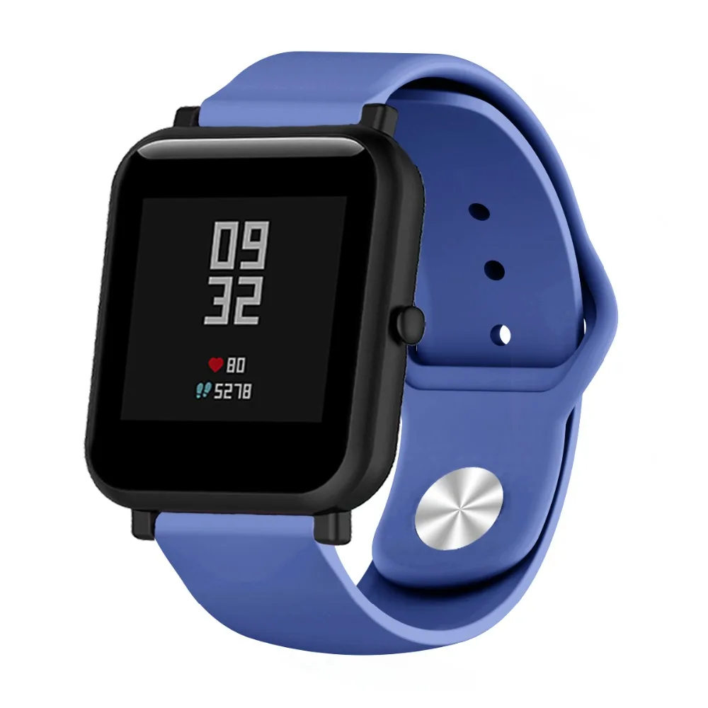 Общий силиконовый ремешок для часов Xiaomi Huami Amazfit Bip BIT PACE Lite Youth сменный спортивный