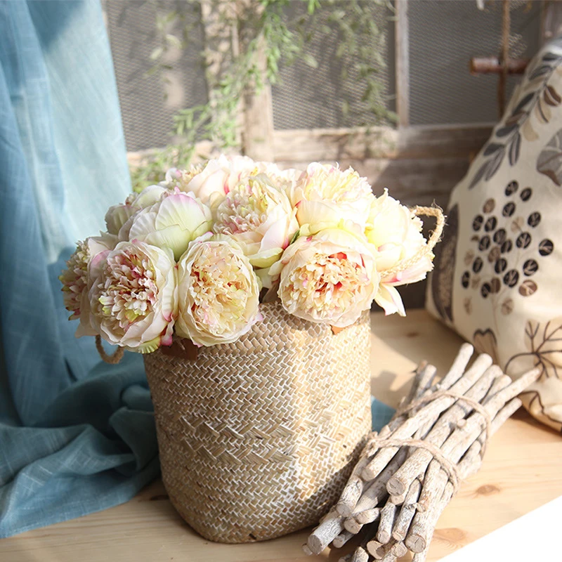 Искусственный цветок Букет пионов Европейский Шелковый Пион искусственный для