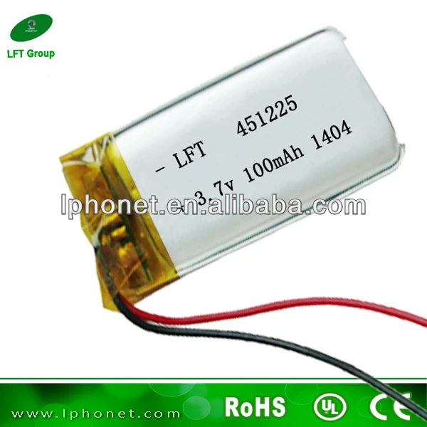 5X made in china li-ion battery 3.7v 100mah calculator 451225 |