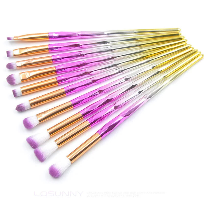 10 шт. набор кистей для макияжа глаз | Красота и здоровье