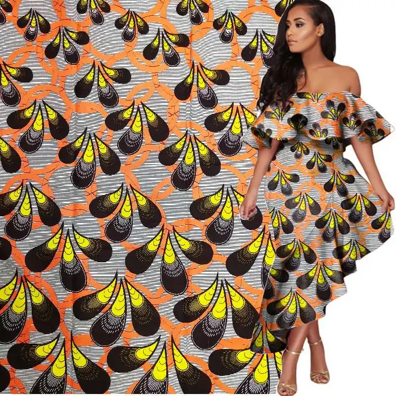 

high quality new print design Ankara Veritable Wax Guaranteed Real Wax High Quality Pagne hot Wax African Ankara Sewing Fabric