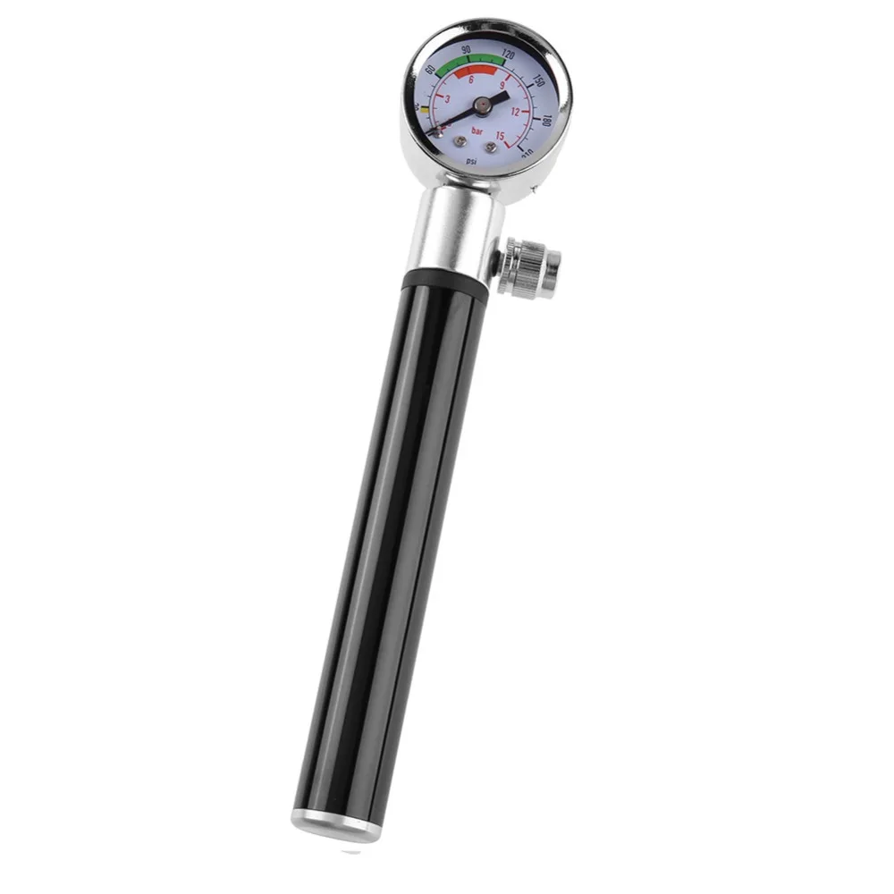 Велосипедный насос с манометром 88psi, ударный ручной мини-насос высокого давления, шланг, воздушный насос Schrader GS02D, велосипедный вилочный насос
