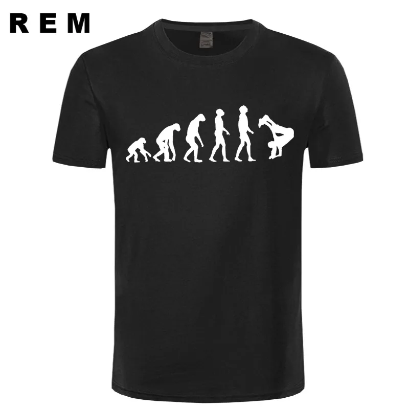 Мужские Забавные футболки REM Evolution Of Break Dance хлопковая футболка с коротким рукавом