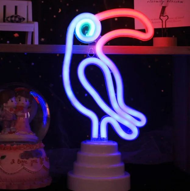 Настольная/Настенная светодиодная неоновая лампа TONGER Toucan украшения для