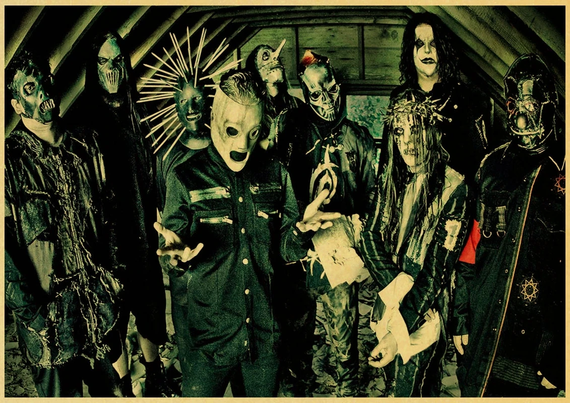 Slipknot тяжелый металл постер музыкальной группы печать на крафтовой бумаге плакат спальня Паб Бар настенный декоративный плакат для рок-группы