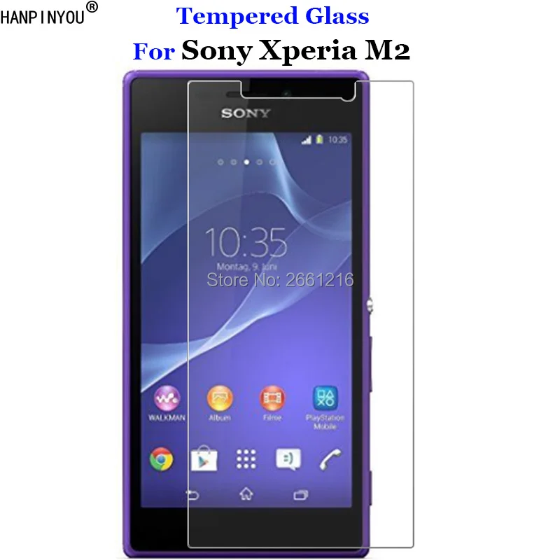 Закаленное стекло 9H 2.5D Премиум класса для Sony Xperia M2 D2303 D2305 D2306 / Dual D2302 4 8"|screen protector