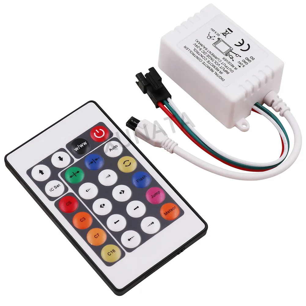 Мини контроллер Wi Fi WS2801 WS2811 LDP6803 SK6812 WS2812B Светодиодная лента 14Key 24Key ИК пульт