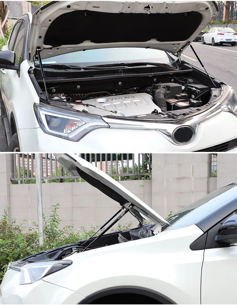 Manganese steel Engine Cover Supporting Rod Hydraulic Hood Support Poles Gas Springs For Toyota RAV4 2013