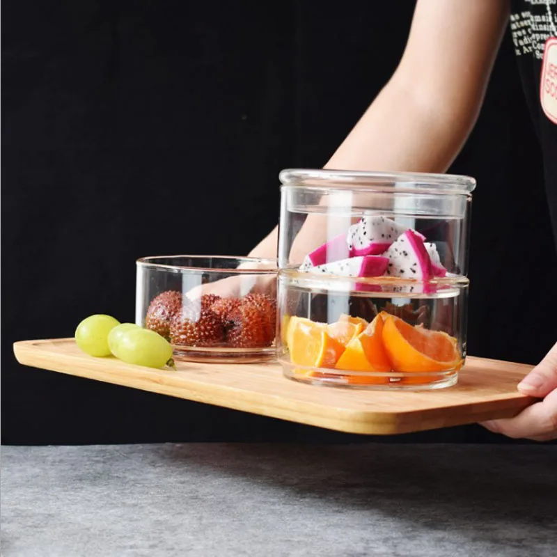 

Superimposable Glass Storage Jar Bottle with Cover Minimalist Storage Bottle Nut Seasoning Container for kitchen Organizer Home