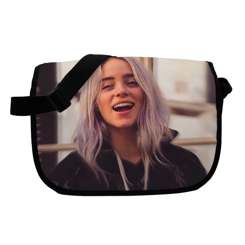 Темно-синий Billie Eilish сумка-мессенджер для мужчин и женщин, сумка через плечо для мальчиков и девочек, дорожные сумки на плечо, Детская маленькая сумка с клапаном, сумки через плечо - Цвет: Темно-синий