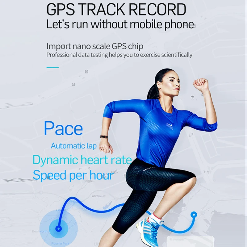 

T28 Smart Band Support Independent GPS Track Record Temperature Altitude Heart Rate Smart Wristband Fitness Tracker Bracelet