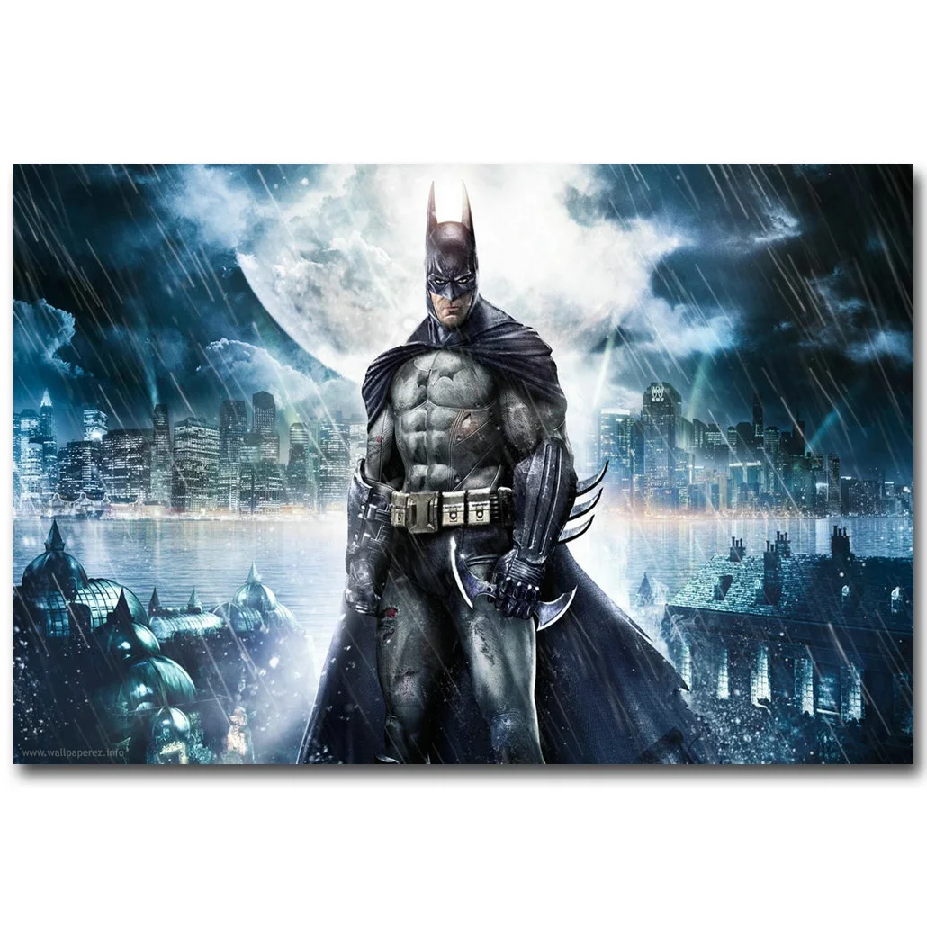 Художественный постер с принтом Batman Arkham asyder из шелковой ткани 13х20 24х36 дюймов